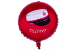 Folieballon, studenterhue, rød