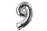 Folieballon 35 cm. Sølv.  9  