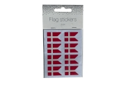 Oblater/Stickers m. flag, 3 ark, 24 stk.