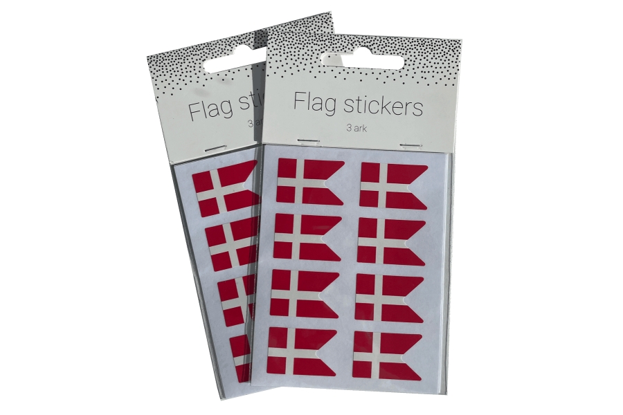 Oblater Oblater/Stickers m. flag, 3 ark, 24 stk.