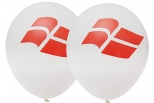Ballon m/ Dannebrog 6 stk. 25cm.